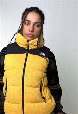 Yellow 90s The North Face 700 Series Puffer Jacket Gilet