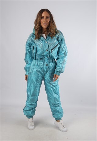 VINTAGE FULL SKI SUIT SNOW SPORTS UK S 10 (93E)