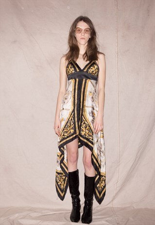 90S DRAG QUEEN GUCCI GANG SUPER NASTY SILK DRESS