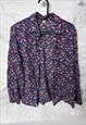 BLUE FLORAL ROMANTIC SHIRT - M