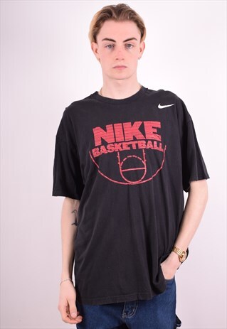 NIKE MENS VINTAGE T-SHIRT TOP XL BLACK 90S
