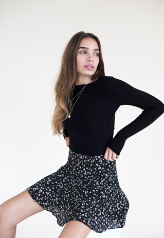 LUNA MINI SKIRT - FLEUR PRINT