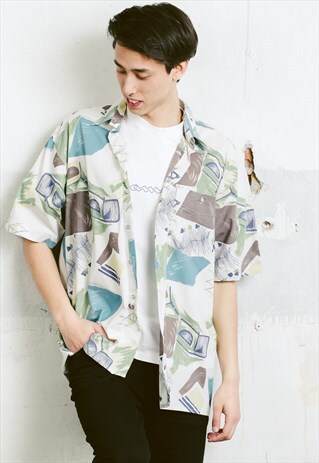 VINTAGE 90S PATTERNED SHIRT
