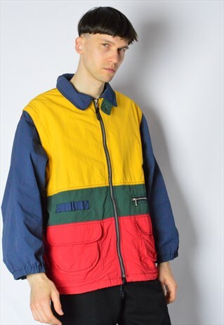 red yellow green blue jacket