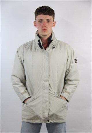 VINTAGE K-WAY CREAM LINED SPORTS JACKET