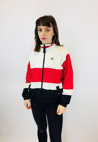 VINTAGE USA OLYMPICS 80S RAVE WINDBREAKER JACKET