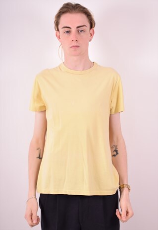 LEVI'S MENS VINTAGE T-SHIRT TOP LARGE YELLOW 90S