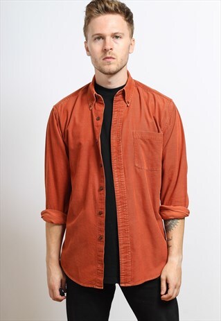 VINTAGE CORDUROY SHIRT ORANGE