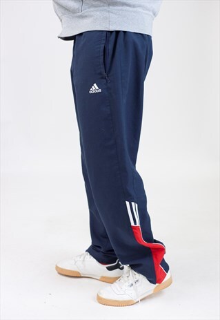 VINTAGE 90S ADIDAS NAVY TRACKSUIT BOTTOMS