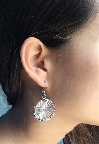 SILVER SPIRAL EARRINGS