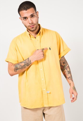 VINTAGE 80S POLO RALPH SHORT SLEEVE SHIRT/ S4111