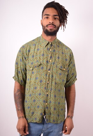 MENS VINTAGE SHIRT LARGE MULTI 90S