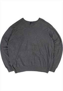 Izod  V Neck Knitted Jumper / Sweater XLarge Grey