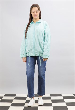 VINTAGE MINT PARACHUTE SHELL JACKET