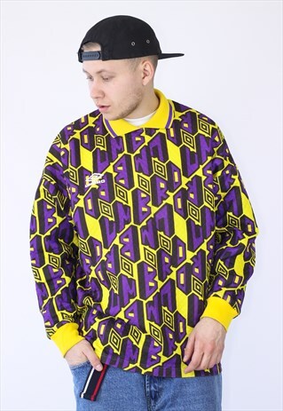 VINTAGE UMBRO GOALKEEPER JERSEY LONG SLEEVE SHIRT TOP
