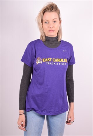NIKE WOMENS VINTAGE T-SHIRT TOP MEDIUM PURPLE 90S