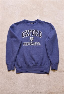 Vintage Oxford University Blue Graphic Sweater