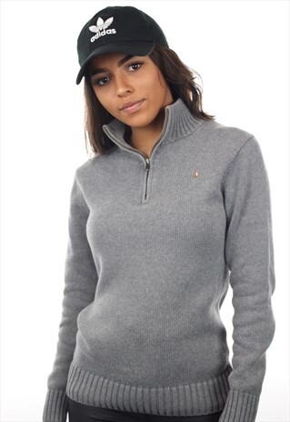 VINTAGE RALPH LAUREN 1/4 ZIP KNITTED SWEATSHIRT JUMPER