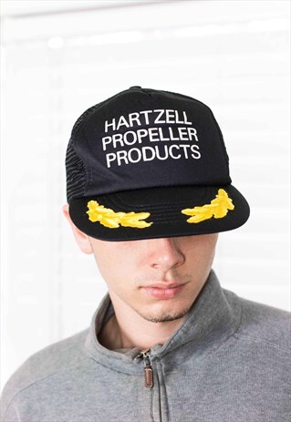 VINTAGE HARTZELL PROPELLER TRUCKER CAP LOGO 90S ONE SIZE 2.0