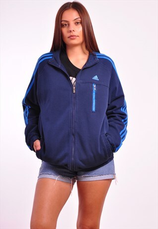 VINTAGE ADIDAS 90S ZIP UP SWEATER JACKET