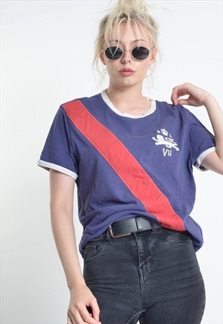 VINTAGE POLO RALPH LAUREN T-SHIRT BLUE