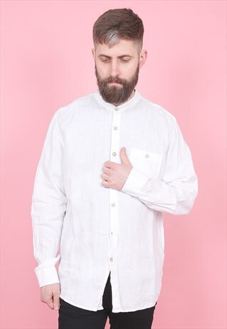 VINTAGE WHITE SUMMER SHIRT /R14185