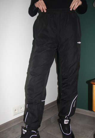 VINTAGE 90' OLDSCHOOL UNIQUE BLACK UMBRO TROUSERS