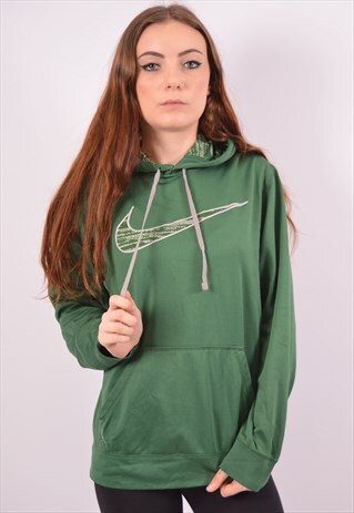 VINTAGE NIKE HOODIE JUMPER OVERSIZE GREEN