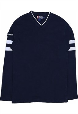 Ralph Lauren polo 90's V Neck Pullover Sweatshirt Large Blue