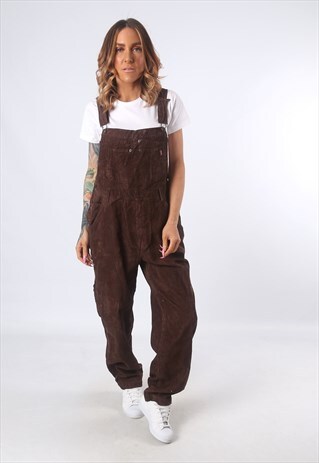 CORDUROY DUNGAREES CORD WIDE TAPERED LEG UK 16 (51F)
