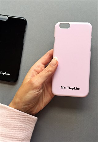 DUSTY PINK MONOGRAM PHONE CASE - SMALL INITIALS