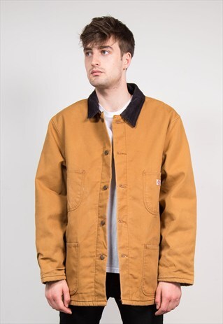 VINTAGE DICKIES TAN LINED WORK COAT JACKET