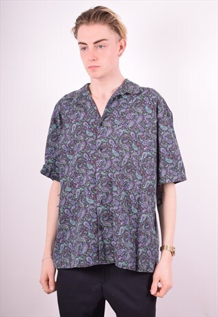 MENS VINTAGE SHIRT XXL MULTI 90S