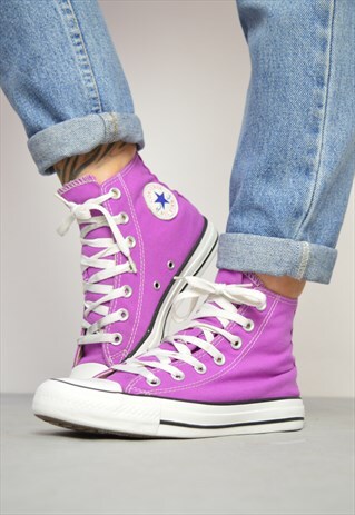VINTAGE 90S CONVERSE PURPLE HI-TOPS REPPY RETRO FESTIVAL