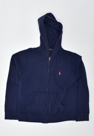 VINTAGE 90'S POLO RALPH LAUREN HOODIE SWEATER NAVY BLUE