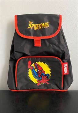 Vintage 2002 Spiderman marvel black & red rucksack Bag 