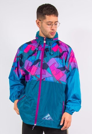 VINTAGE WATERPROOF CAGOULE RAIN JACKET
