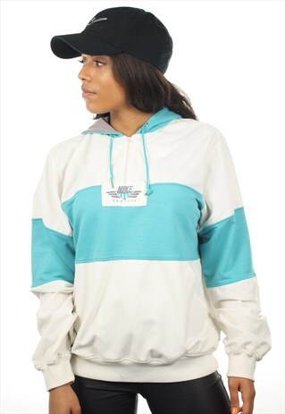 VINTAGE 80S NIKE 1/4 ZIP HOODIE SWEATSHIRT