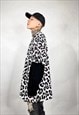 LEOPARD FAKE 2 SLEEVE SWEAT ANIMAL PRINT BLEACHED TEE WHITE