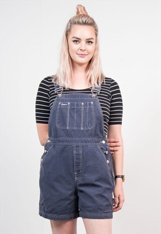 90'S DARK BLUE DENIM DUNGAREES