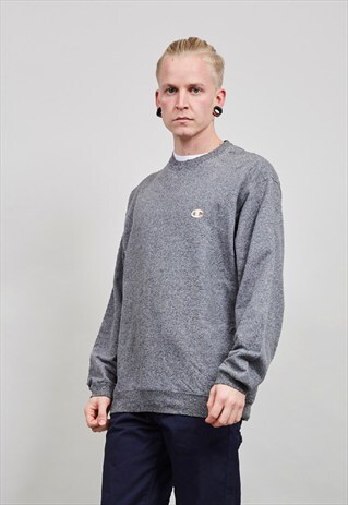 VINTAGE 90'S CHAMPION OVERSIZED GREY MARL SWEATER