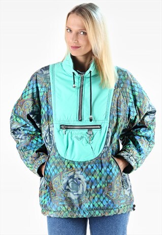 RAINBOW RETRO SKI JACKET PUFFER ANORAK