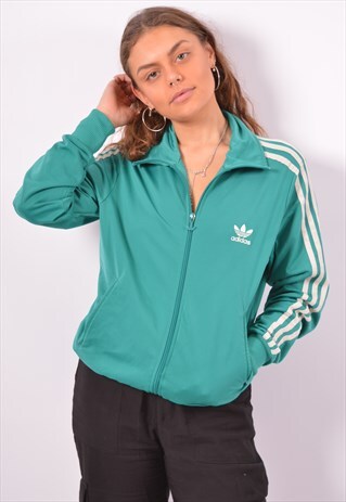 VINTAGE ADIDAS TRACKSUIT TOP JACKET TURQUOISE