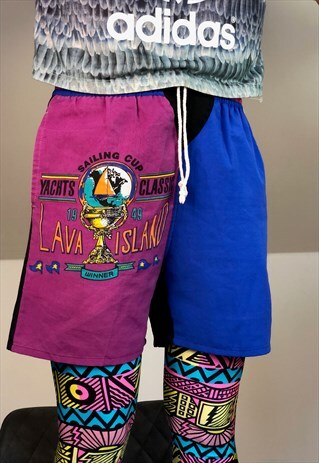 HOT LAVA SAIL SURF FRESH BEACH SWIMSUIT SHORTS 90S VINTAGE