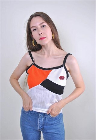 90S WHITE WOMEN SPORT TANK TOP