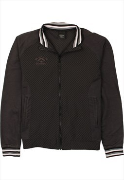 Vintage 90's Umbro Sweatshirt Track Jacket Full Zip Up Grey