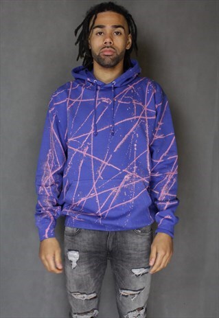SALE - ACID SPLASH ROYAL BLUE HOODIE