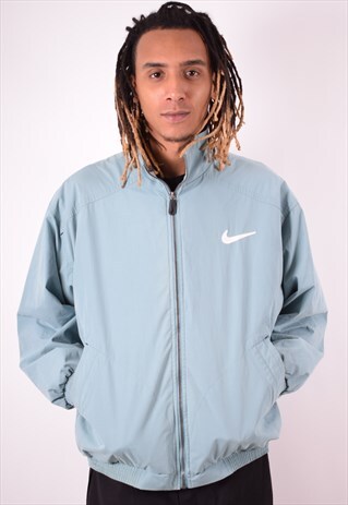 NIKE MENS VINTAGE HARRINGTON JACKET MEDIUM BLUE 90S