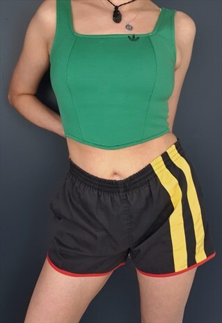 VINTAGE 80'S HUMAN RACE RETRO RUNNING SHORTS WITH LINING
