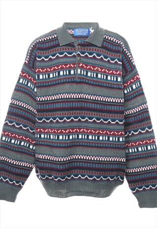 BEYOND RETRO VINTAGE PENDLETON PATTERNED JUMPER - L